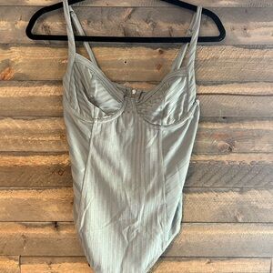 All Saints Sage Green Bodysuit